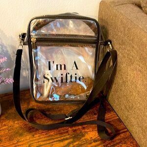 “I’m A Swiftie”- Stadium compliant clear cross body purse.